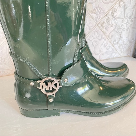 Michale Kors - Green Rain boots- 10 - Picture 2 of 15